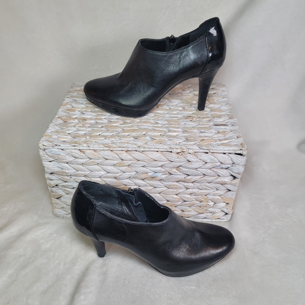 Bandolino Black Whimsigoth Heel Booties Clubwear Party Retro Going Out 6M Witchy